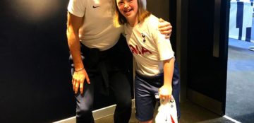 Harry Kane meets trolled fan Ella at Spurs match
