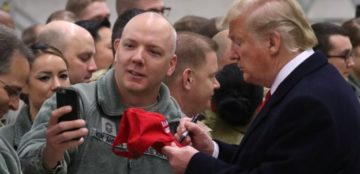 Donald and Melania Trump visit US troops in Iraq in Christmas trip